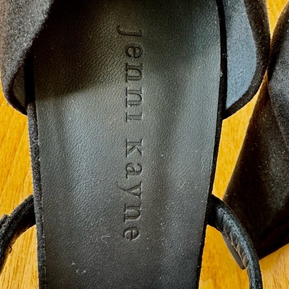 ❤️ JENNI KAYNE BLACK SUEDE LEATHER MARY JANE STRAP HEELS ROUND TOE 37 7 ITALY - Picture 9 of 13